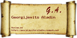 Georgijevits Aladin névjegykártya